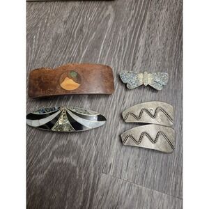 Vintage Alpaca Mexico Hair barrette Handcrafted And Others Hair Clips